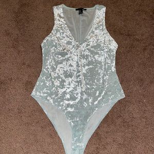 Forever21 Mint Velvet Body Suit